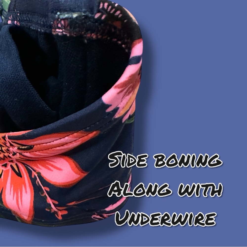 EUC SHADE & SHORE Hawaiian Tropical Hibiscus Floral Bikini. Size Medium/34DD - Picture 6 of 14